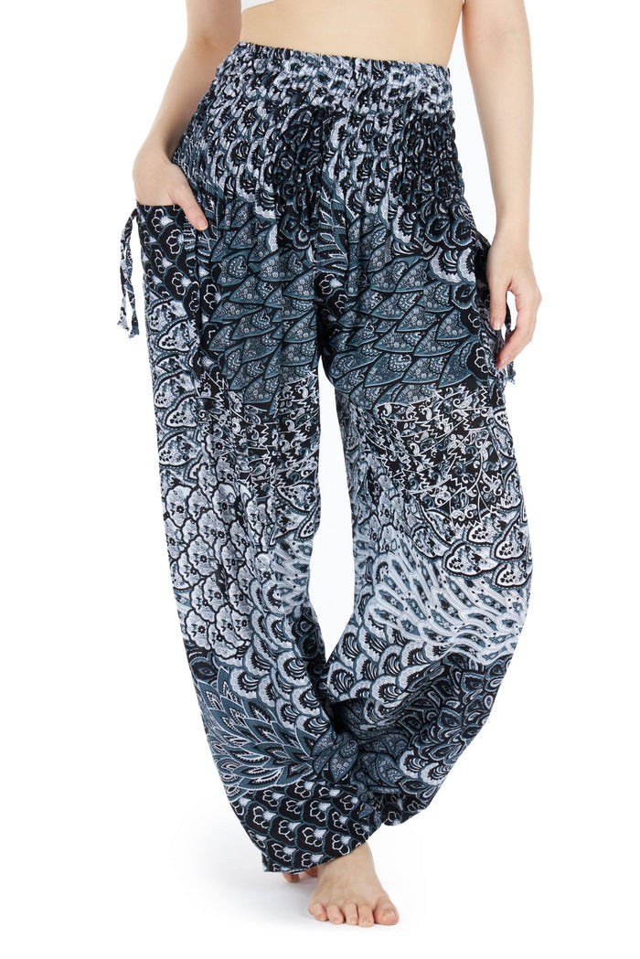 Colorful Peacock Harem Pants - Lannaclothesdesign Shop