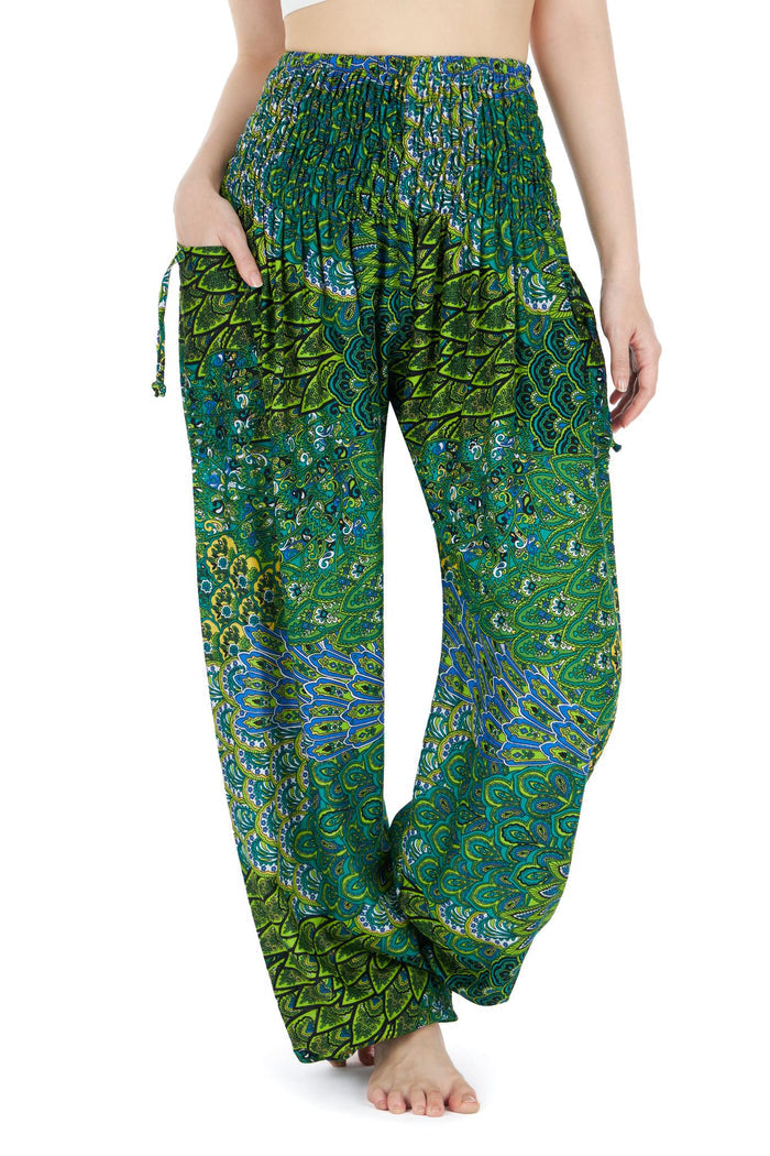 Colorful Peacock Harem Pants - Lannaclothesdesign Shop