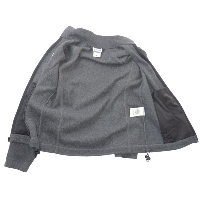Columbia Mens Gray Full Zip Fleece Jacket High Neck Outdoor Layer Size M3