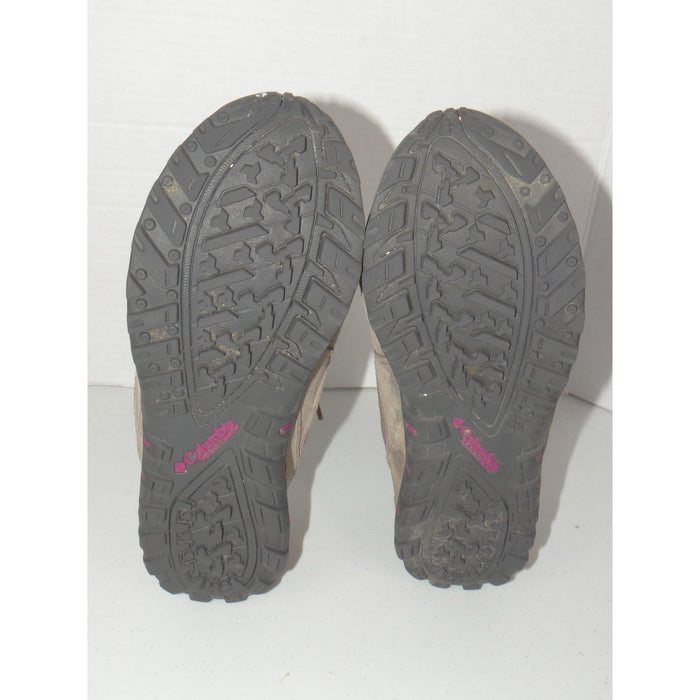 Columbia Womens YL5379 227 Brown Purple Suede Mesh Low Top Hiking Shoes Size 94