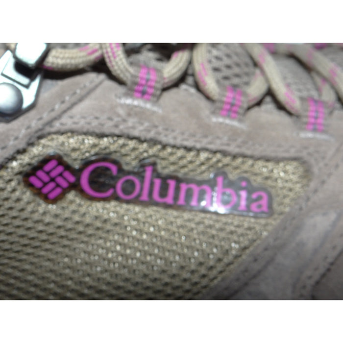 Columbia Womens YL5379 227 Brown Purple Suede Mesh Low Top Hiking Shoes Size 96