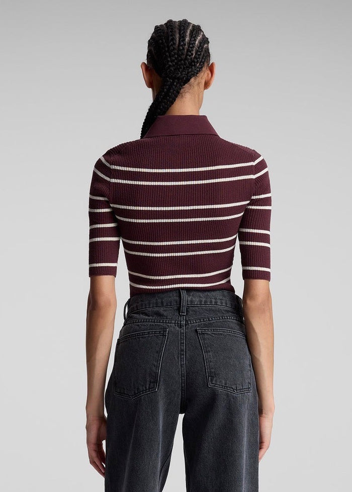 Cooper Top (Carob/White Wide Stripe)