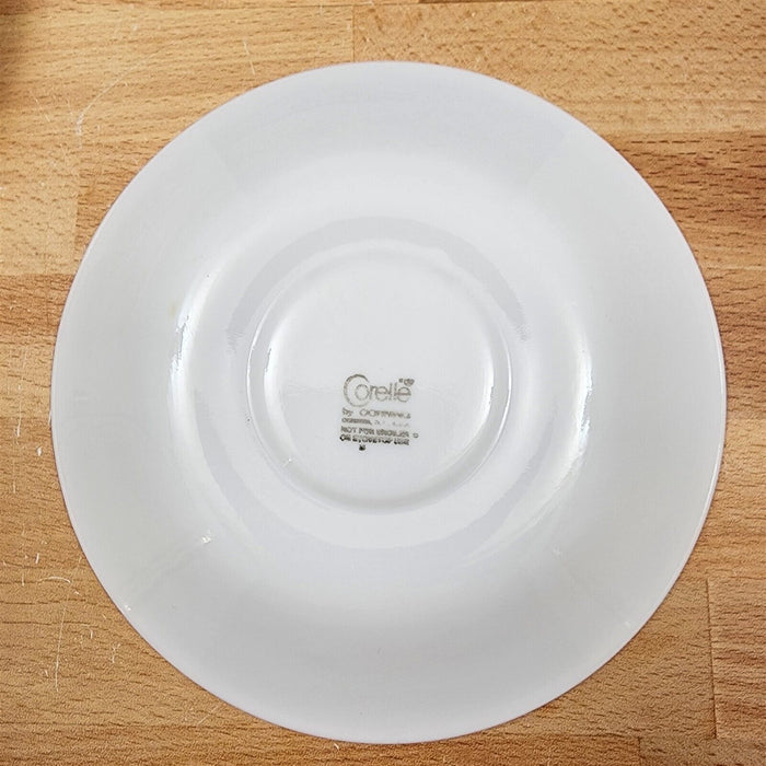 Corelle Corning Woodland Brown 2 Saucer Plate Set Ceramic 6" (15cm) Floral Edge