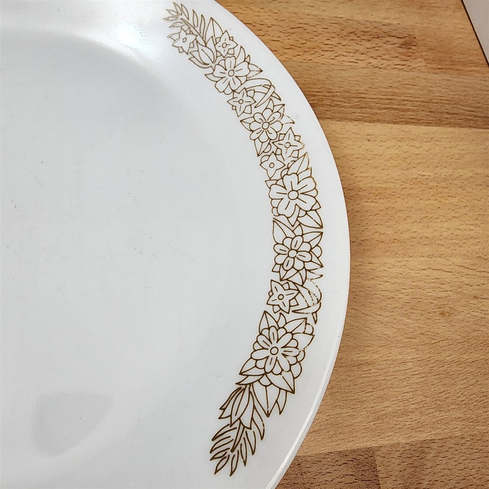 Corelle Corning Woodland Brown Oval Serving Platter Floral Edge Ceramic 12"
