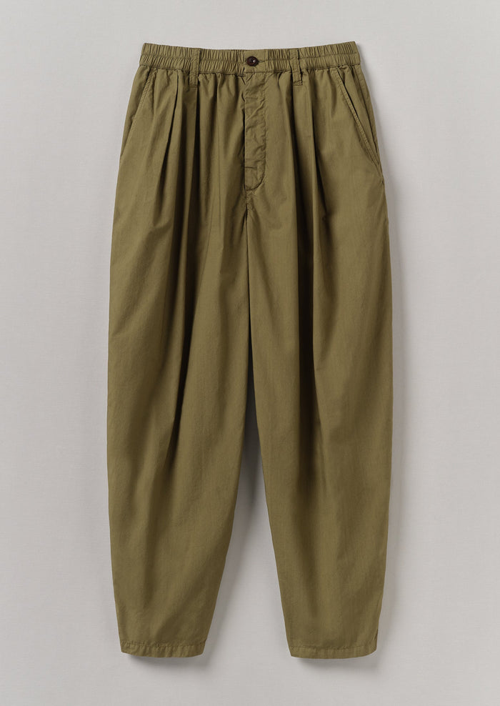 Cotton Poplin Tapered Trousers | Montella