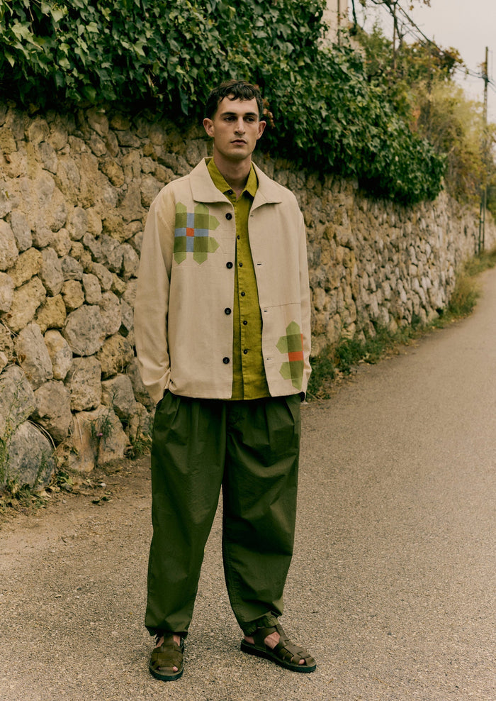 Cotton Poplin Tapered Trousers | Montella