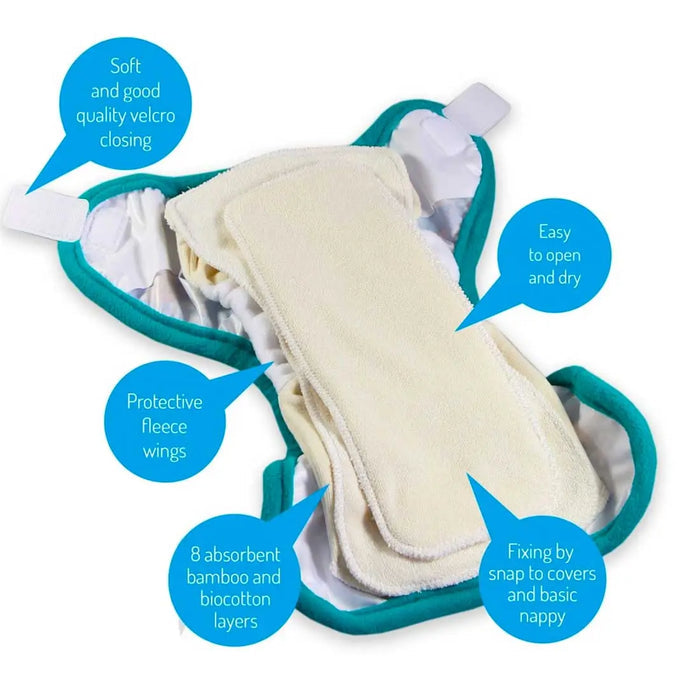 Couche lavable TE2 Petit Lulu - Velcro - Lilinappy
