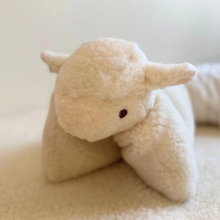 Coussin doudou mouton en laine vierge Sassoupi
