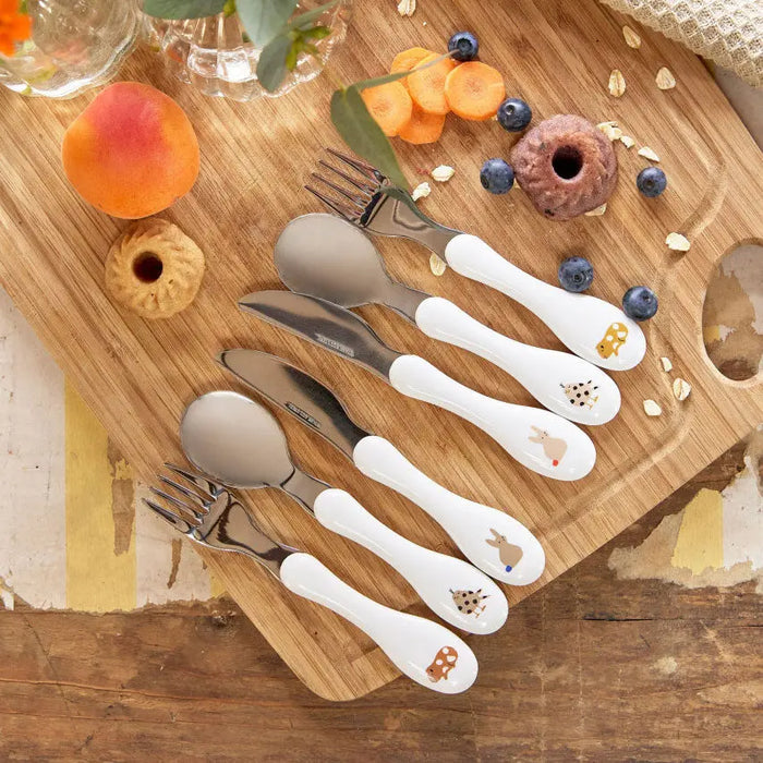 Couverts enfants en inox Lassig - Little Mateys royal orange