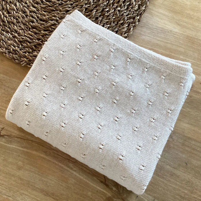 Couverture Bibi en laine mérinos extra-fine HVID – Crème