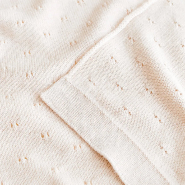 Couverture Bibi en laine mérinos extra-fine HVID – Crème