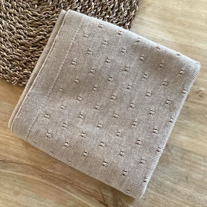 Couverture Bibi en laine mérinos extra-fine HVID – Sable