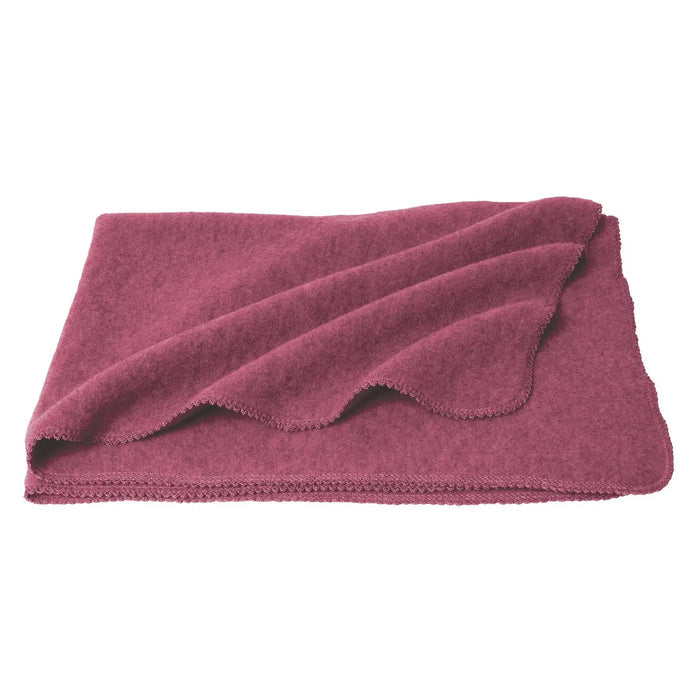 Couverture bébé en polaire de laine mérinos bio Reiff - Mauve