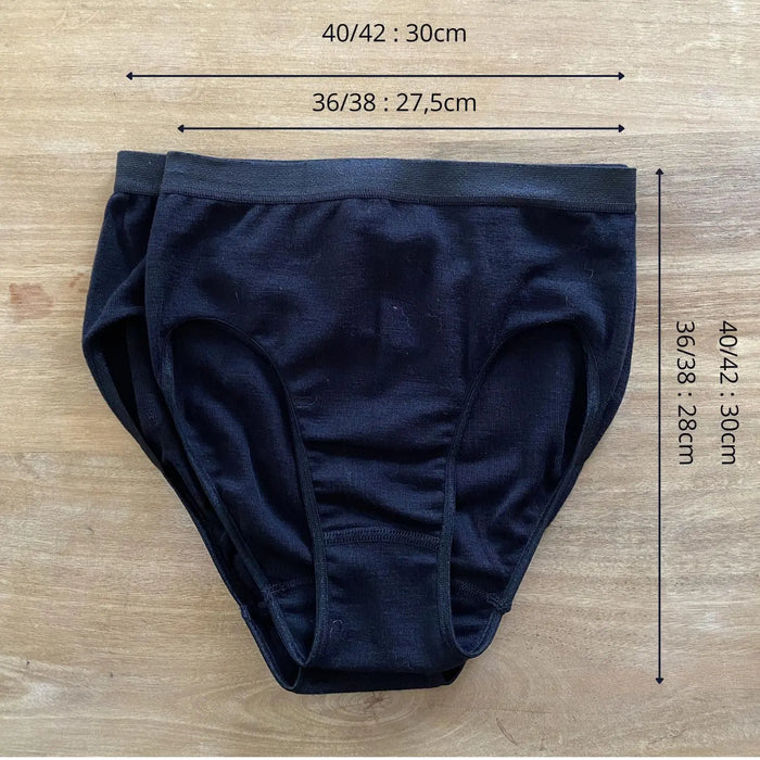 Culotte femme en laine & soie Cosilana – Noir