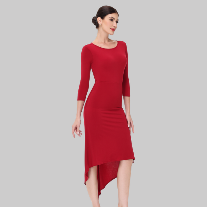 Customisable-Women's Red Dance Wear Dance Dress Performance Wear