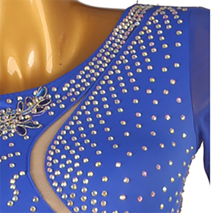 Customisable-Women's Slanted Shoulder WaltBallroom Dance Competition Modern Dance Large Swing Dress