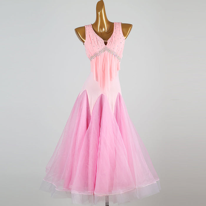 Customisable-Women's Sleeveless Modern Dance Performance Dress Ballroom Dance Dress
