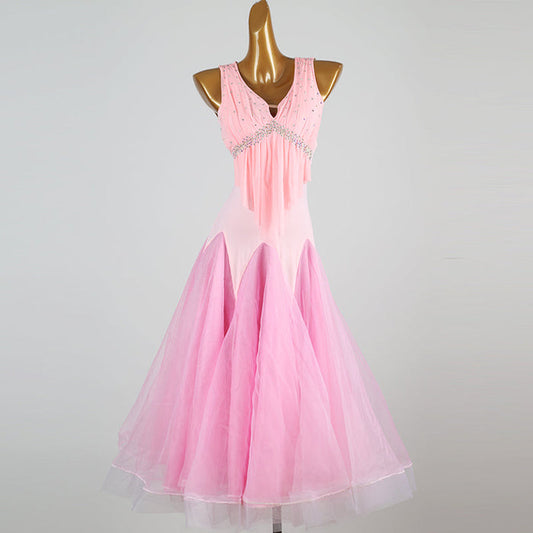 Customisable-Women's Sleeveless Modern Dance Performance Dress Ballroom Dance Dress