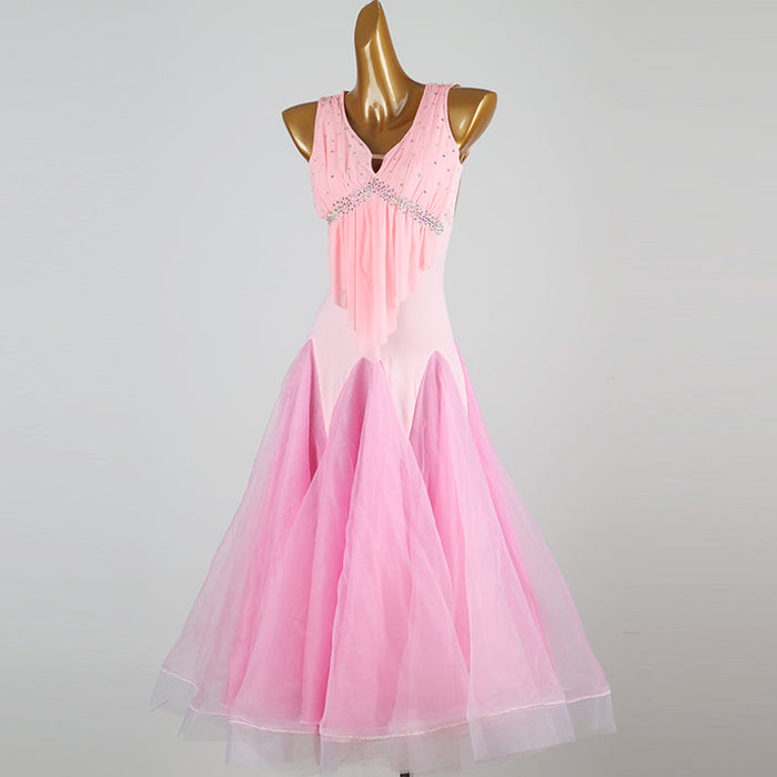 Customisable-Women's Sleeveless Modern Dance Performance Dress Ballroom Dance Dress