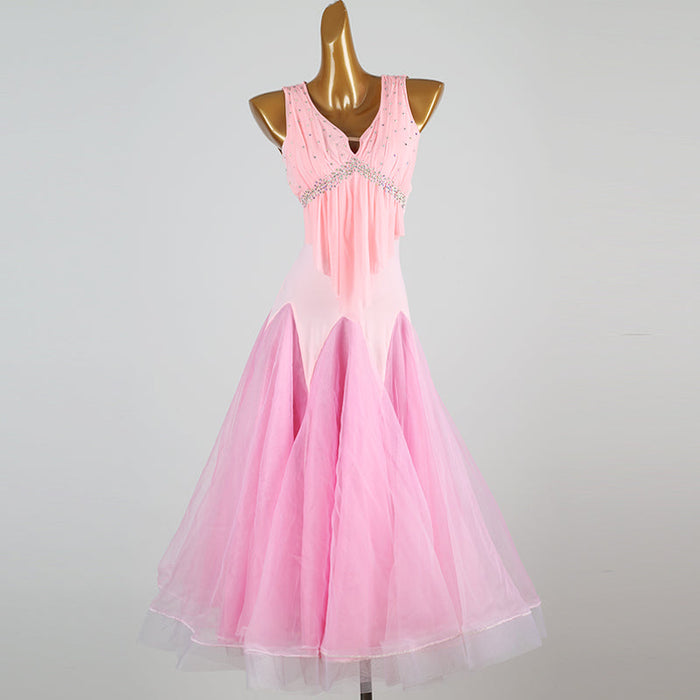 Customisable-Women's Sleeveless Modern Dance Performance Dress Ballroom Dance Dress