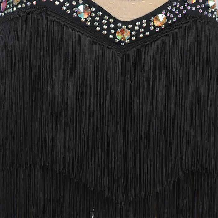 Customisable-Women's Tassel DanceWear Dance Dress Performance Wear