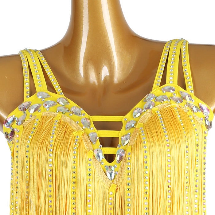 Customisable-Women's Tassel DanceWear Dance Dress Performance Wear