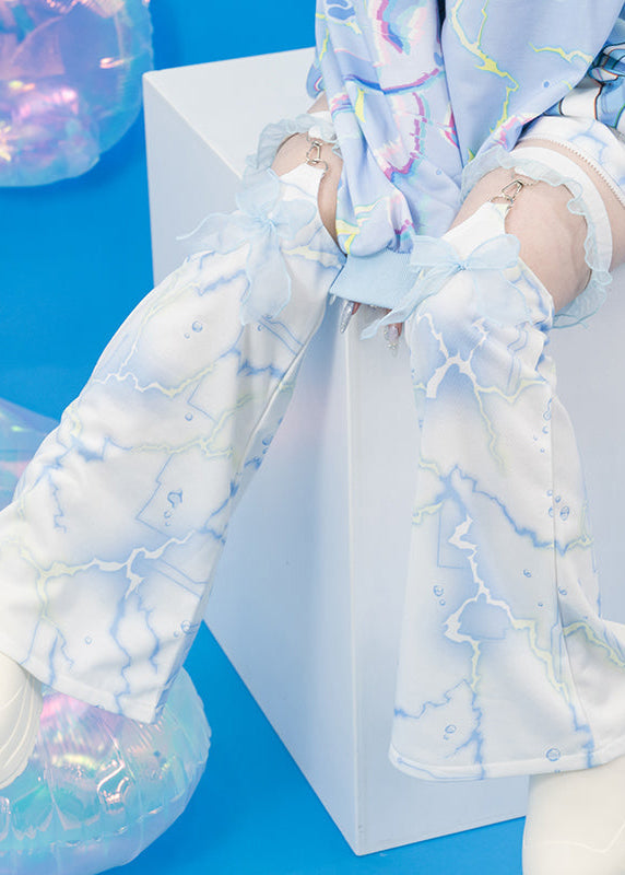 ACDC Rag Cyber Jellyfish White Leg Warmer — model view