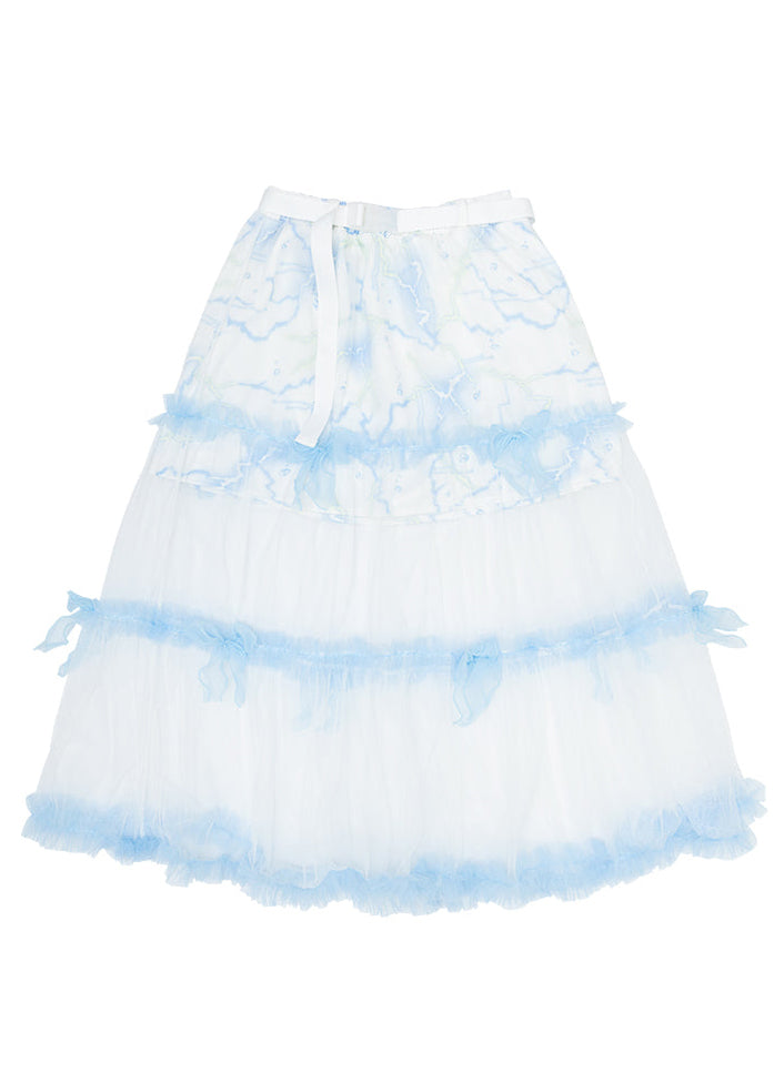 Cyber Jellyfish White Tulle Skirt
