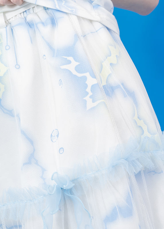 Cyber Jellyfish White Tulle Skirt