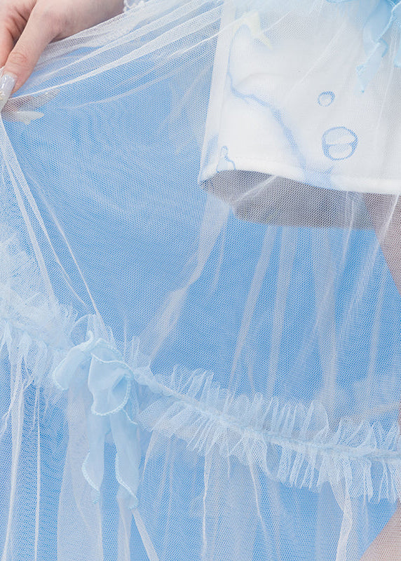 Cyber Jellyfish White Tulle Skirt
