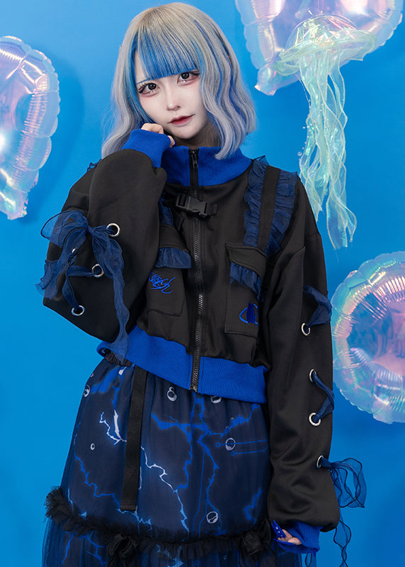 ACDC Rag Cyber Octopus Cropped Jacket — model view