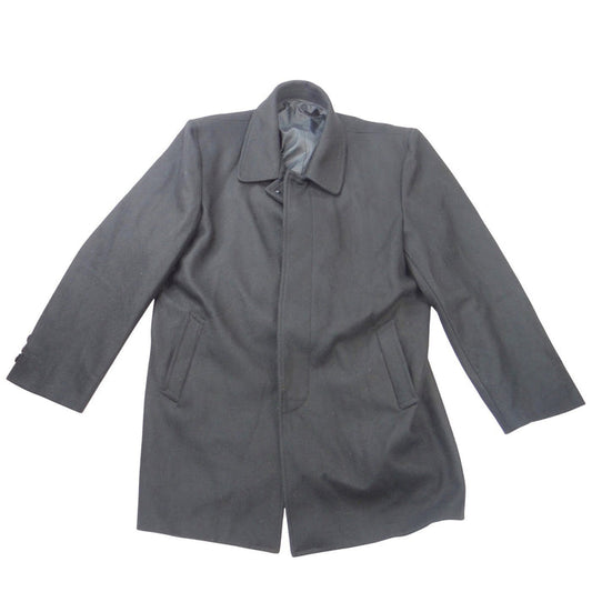 Dahongma Bigredhorse Mens Black Wool Blend Car Coat Overcoat Size XXXL 185/820