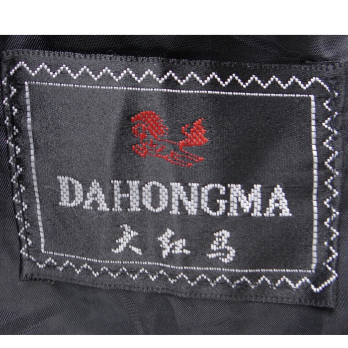 Dahongma Bigredhorse Mens Black Wool Blend Car Coat Overcoat Size XXXL 185/822