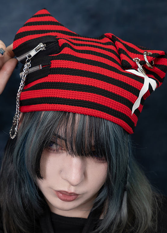ACDC Rag Dark Abyss Cat Ear Beanie Hat — model view