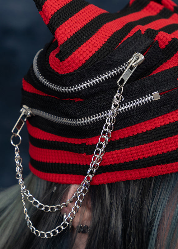 ACDC Rag Dark Abyss Cat Ear Beanie Hat — side view