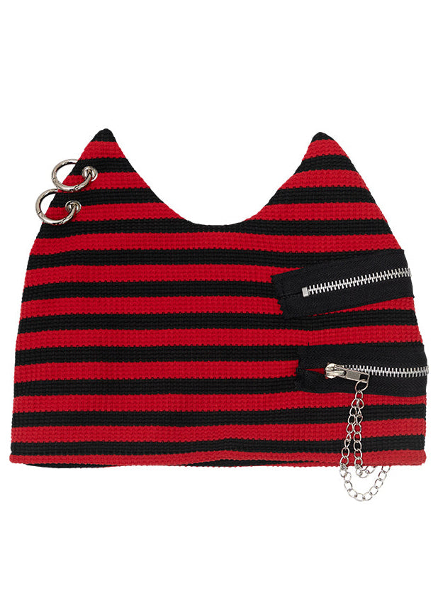 ACDC Rag Dark Abyss Cat Ear Beanie Hat — back view