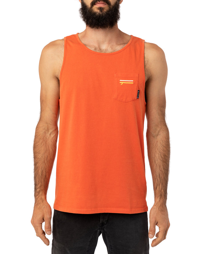 débardeur homme paprika PULLIN en coton