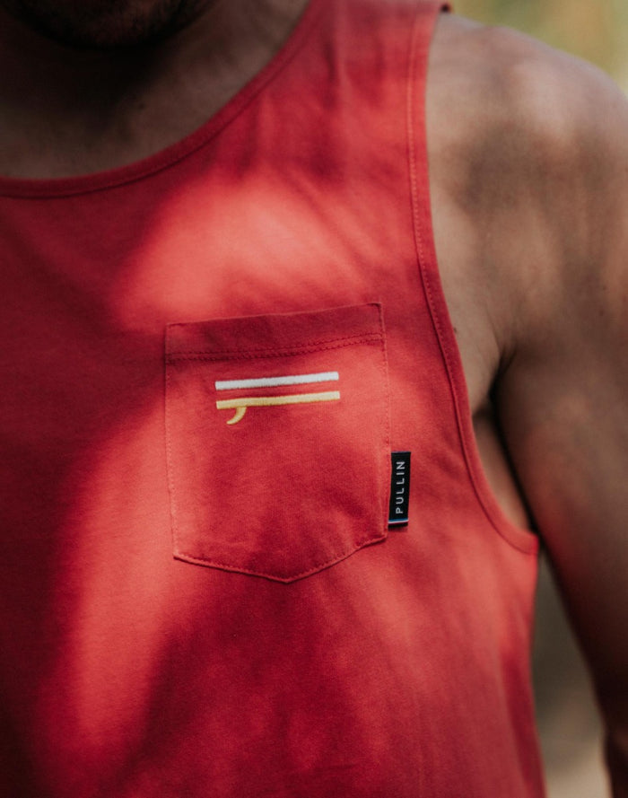 débardeur homme paprika PULLIN en coton