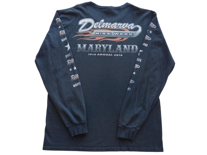 Delmarva Bike Week Maryland Men's Long Sleeve T Shirt1