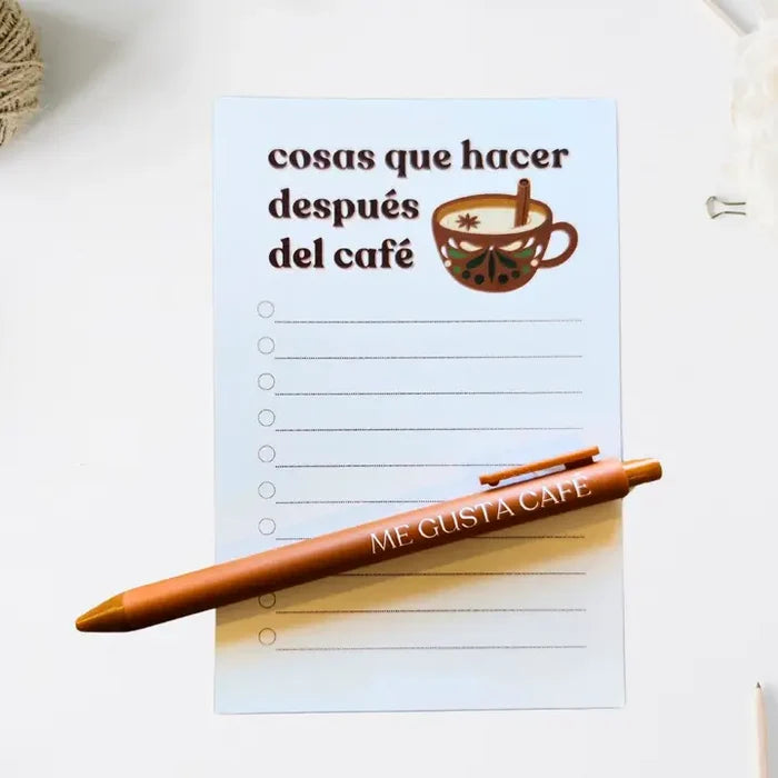 Despues Del Café 4x6 Checklist Notepad