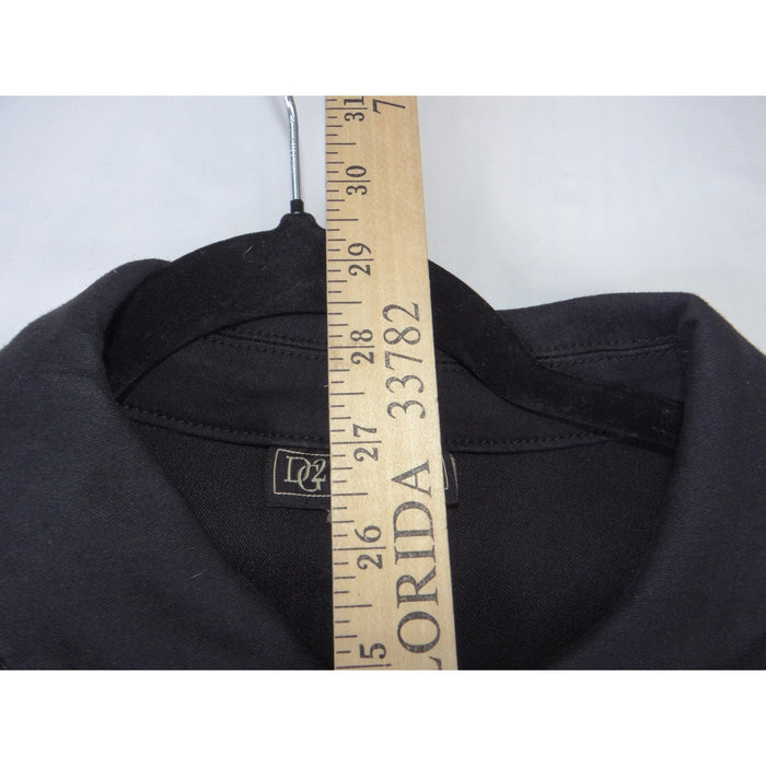 DG2 Diane Gilman Black Denim Trucker Jacket Plus Size 3X Solid Twill Outerwear6