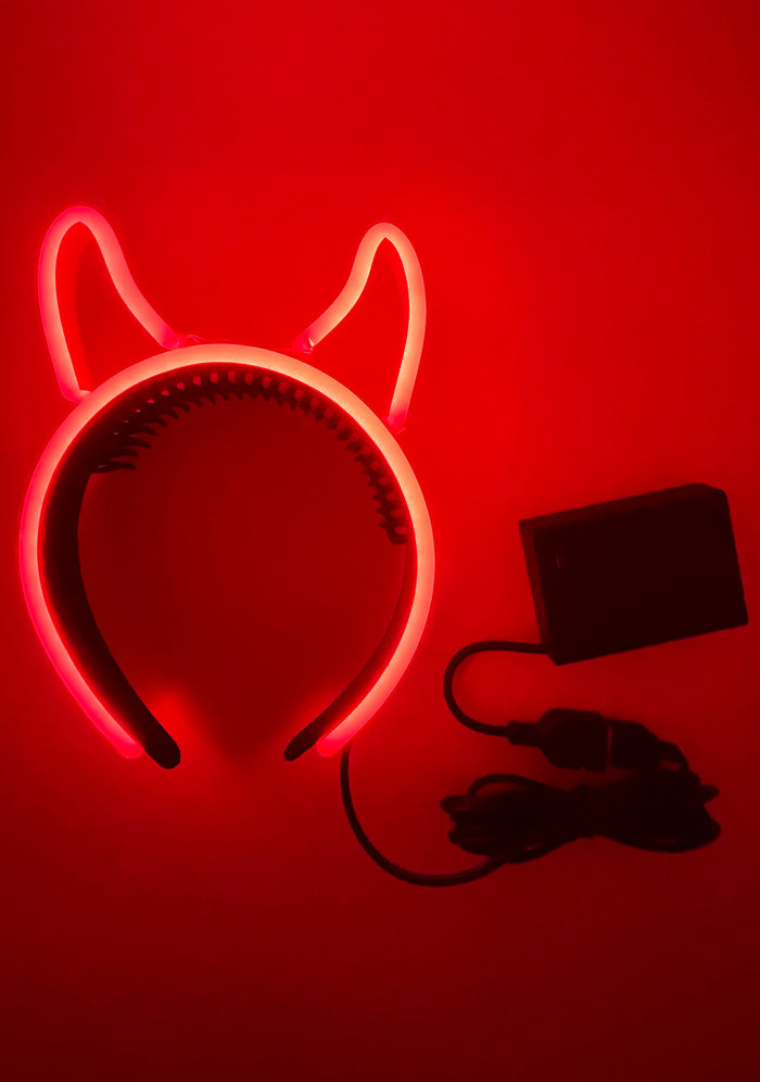 LASR Digital Devil LED Light Up Headband — detail view