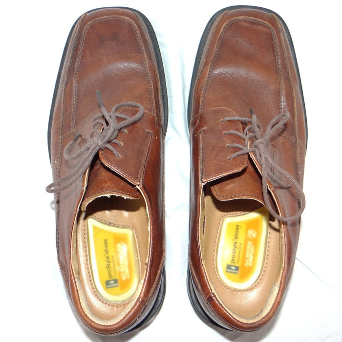 Dockers Mens Brown Leather Square Toe All Motion Comfort Oxford Shoes 9M5