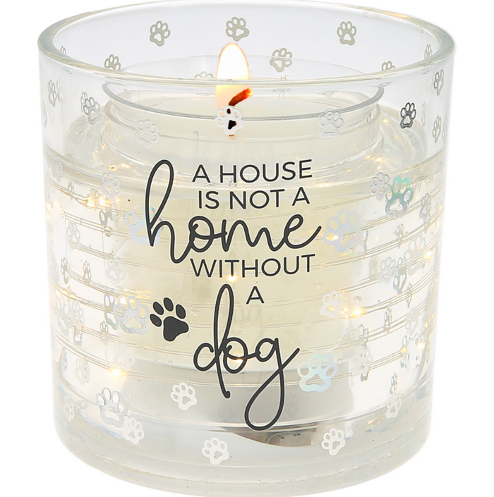 Dog - 5 oz Refillable Soy Wax Candle with LED