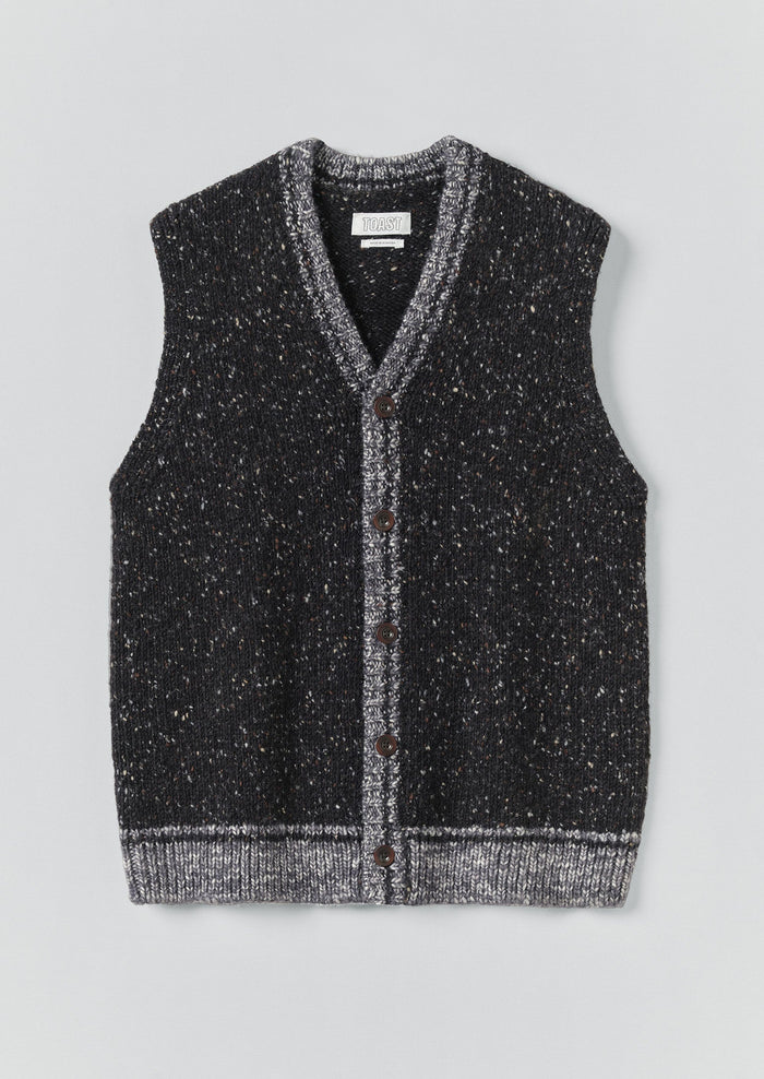 Donegal Contrast Trim Tank | Black