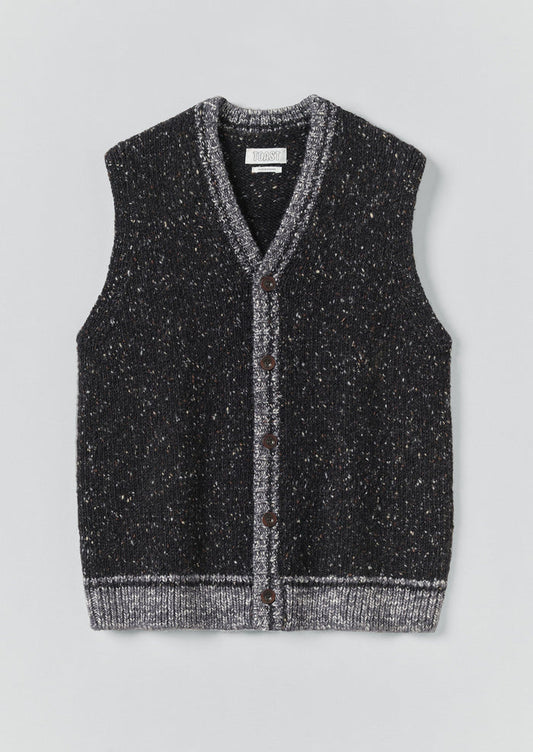 Donegal Contrast Trim Tank | Black