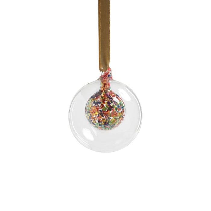 DOUBLE GLASS SEQUIN BALL