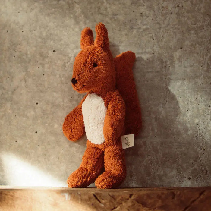Doudou bébé écureuil en coton bio & laine Senger Naturwelt