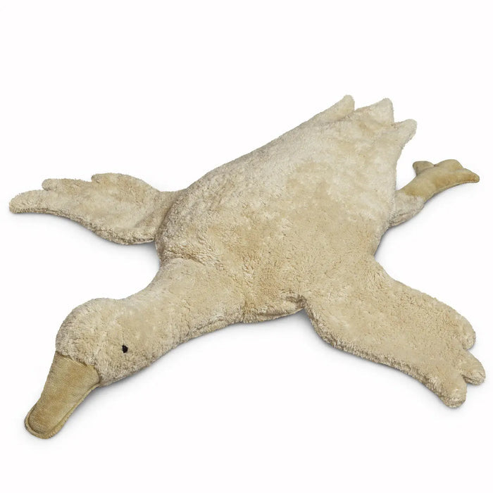 Doudou bouillotte en coton bio & laine Senger Naturwelt - Grande oie sable