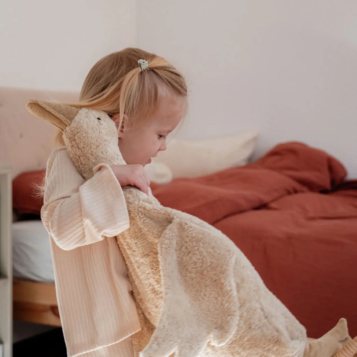 Doudou bouillotte en coton bio & laine Senger Naturwelt - Grande oie sable